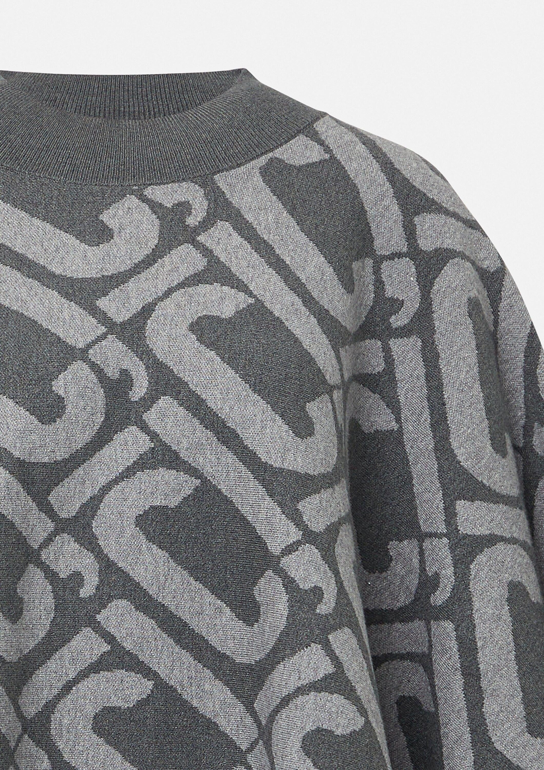 comma Poncho Indoor-Poncho Strick-Poncho mit Icon-Muster