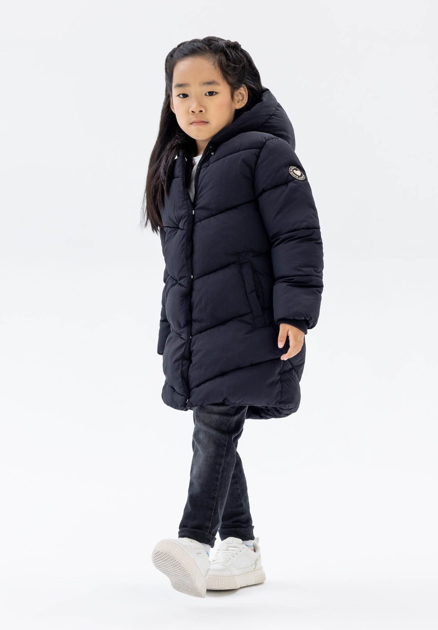 MINOTI Winterjacke Lange, gesteppte Winterjacke mit Reißverschluss (2–14y)