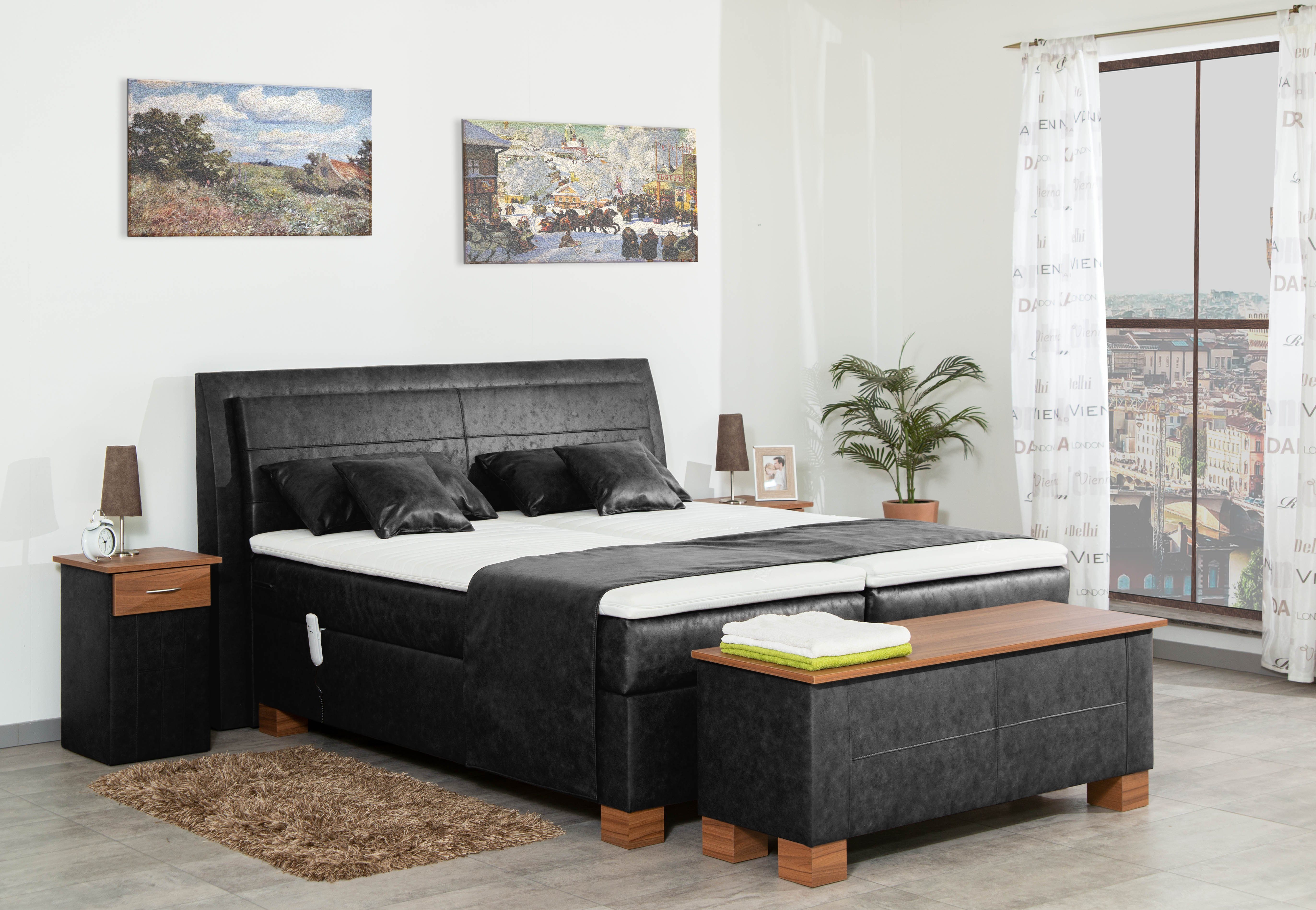 Meisterbetten Boxspringbett Like (mit Motor, 7-Zonen Taschenfederkernmatratzen, Ergoflex), Inklusive kostenloser Lieferung und Aufbau