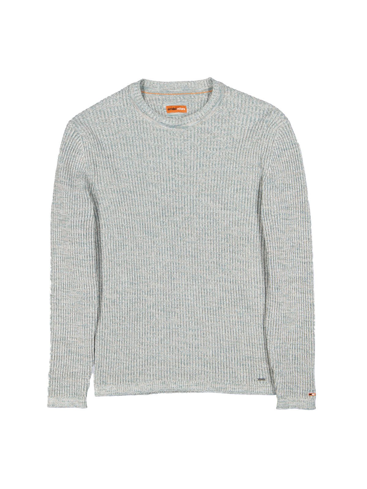 emilio adani Rundhalspullover Herren Pullover strukturiert, Beige