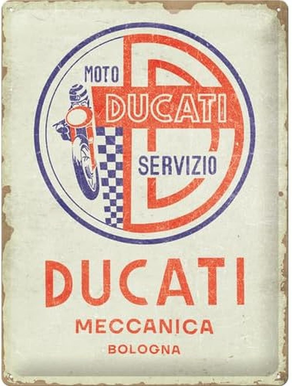 Nostalgic-Art Metallschild Blechschild 30 x 40 cm - Ducati - Moto Servizio Meccanica