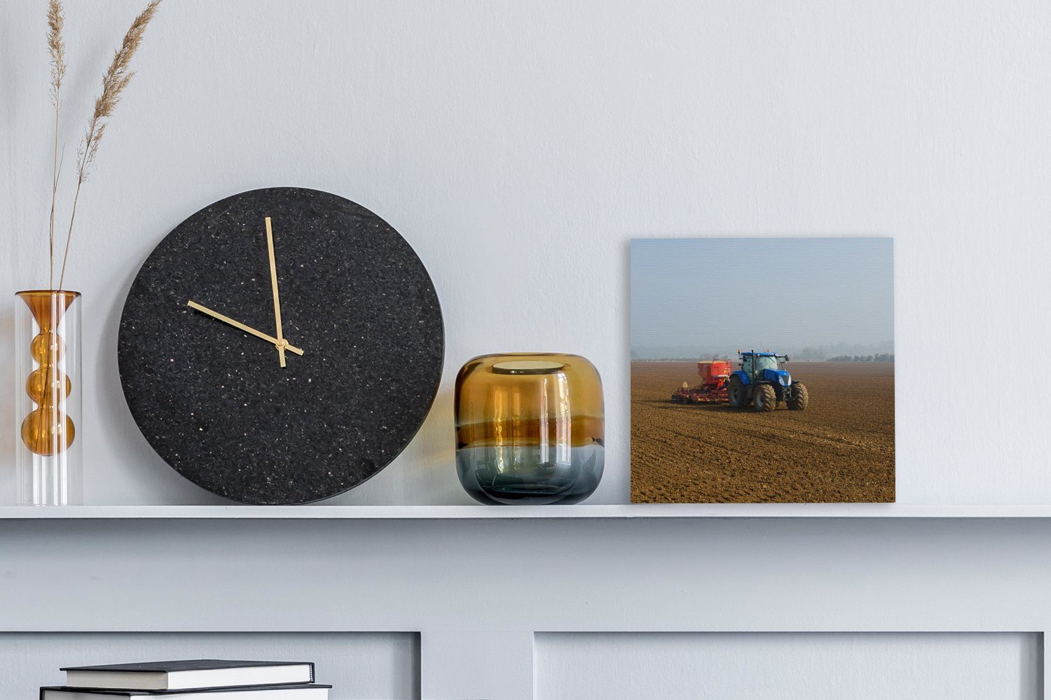 OneMillionCanvasses® Leinwandbild Traktor - Blau - günstig online kaufen