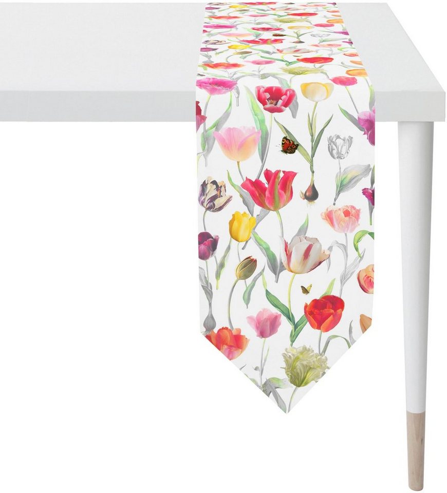 APELT Tischband 6818 SPRINGTIME, Frühjahrsdeko, Frühling (1-tlg), mit  Tulpen-Motiv, Digitaldruck