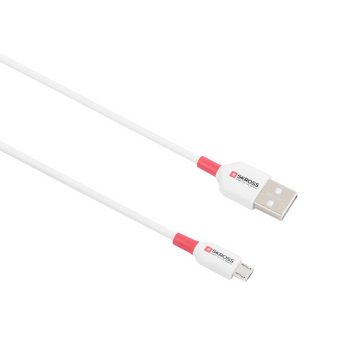 SKROSS Skross USB-Kabel USB 2.0 USB-A Stecker 1.20 m Weiß Rund SKCA0001A-M120 USB-Kabel, (1.20 cm)