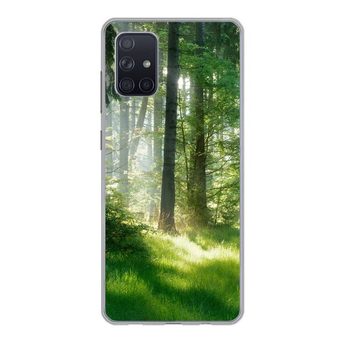 MuchoWow Handyhülle Natur - Bäume - Wald - Grün - Sonne - Gras - Pflanzen Handyhülle Samsung Galaxy A51 5G Smartphone-Bumper Print Handy