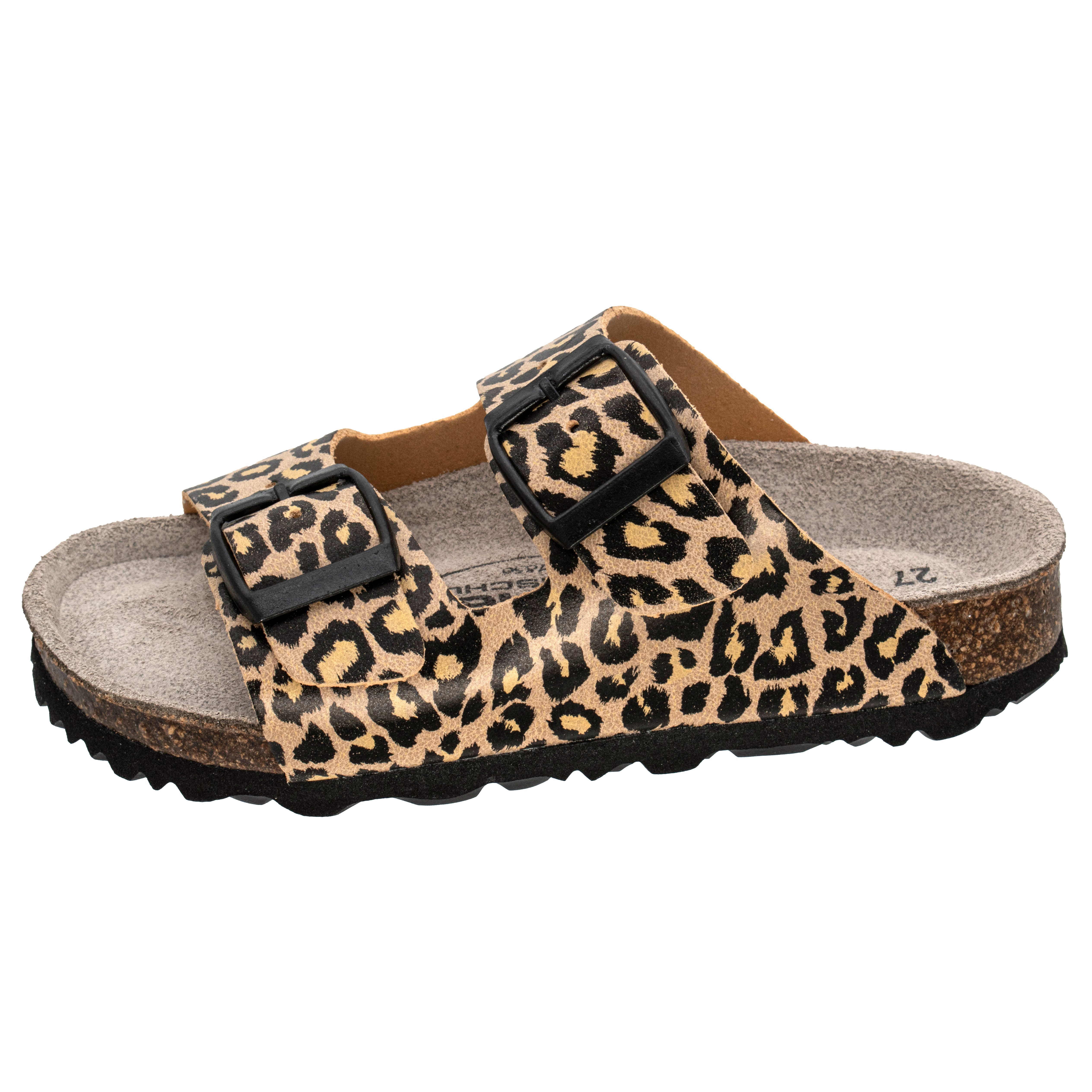 Fischer-Markenschuh Hawaii Pantolette aus Vegano, Microtex-Futter, ergonomisch geformtes Lederfußbett