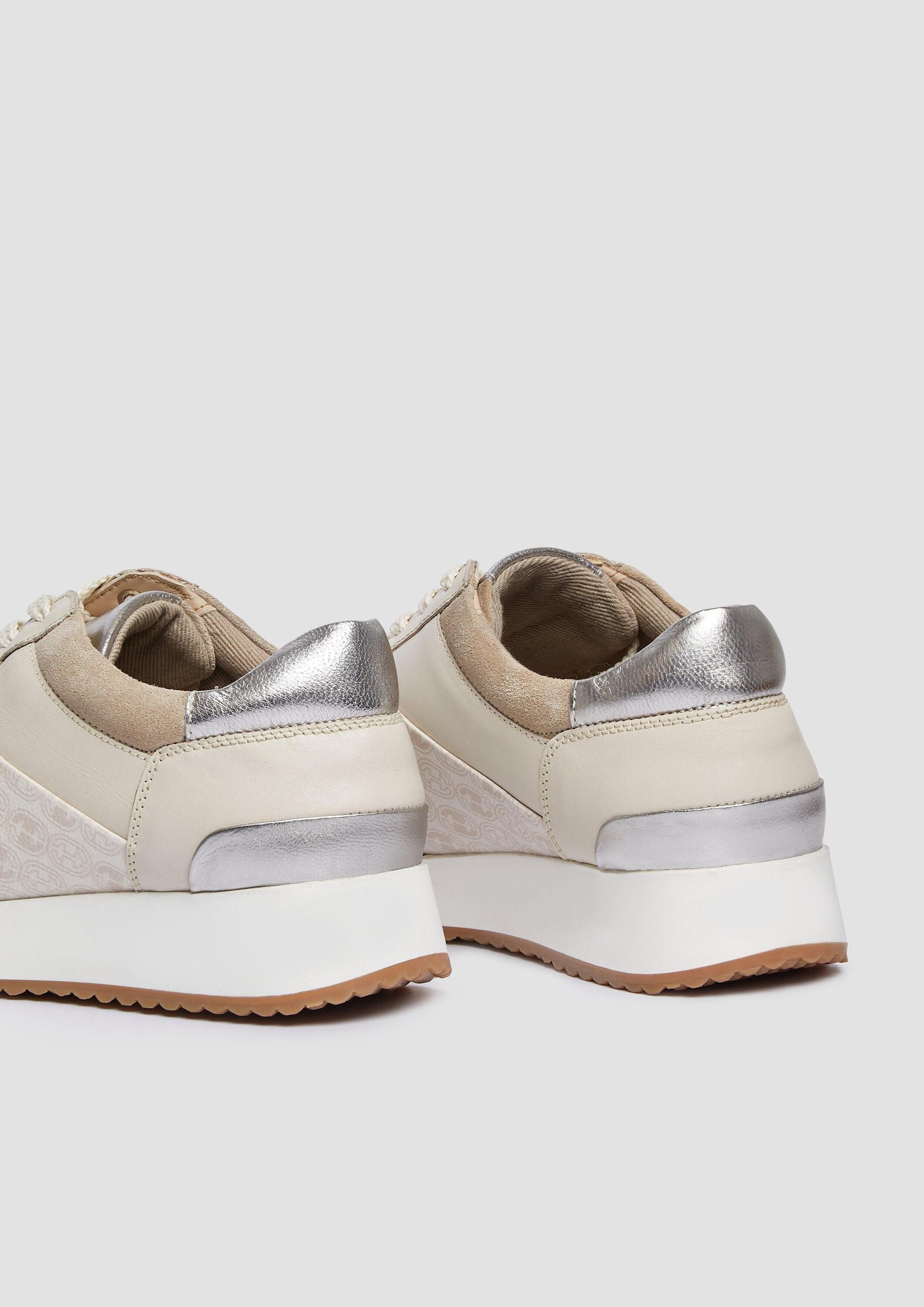 comma Schnürer Sneaker aus Glattleder Sneaker günstig online kaufen