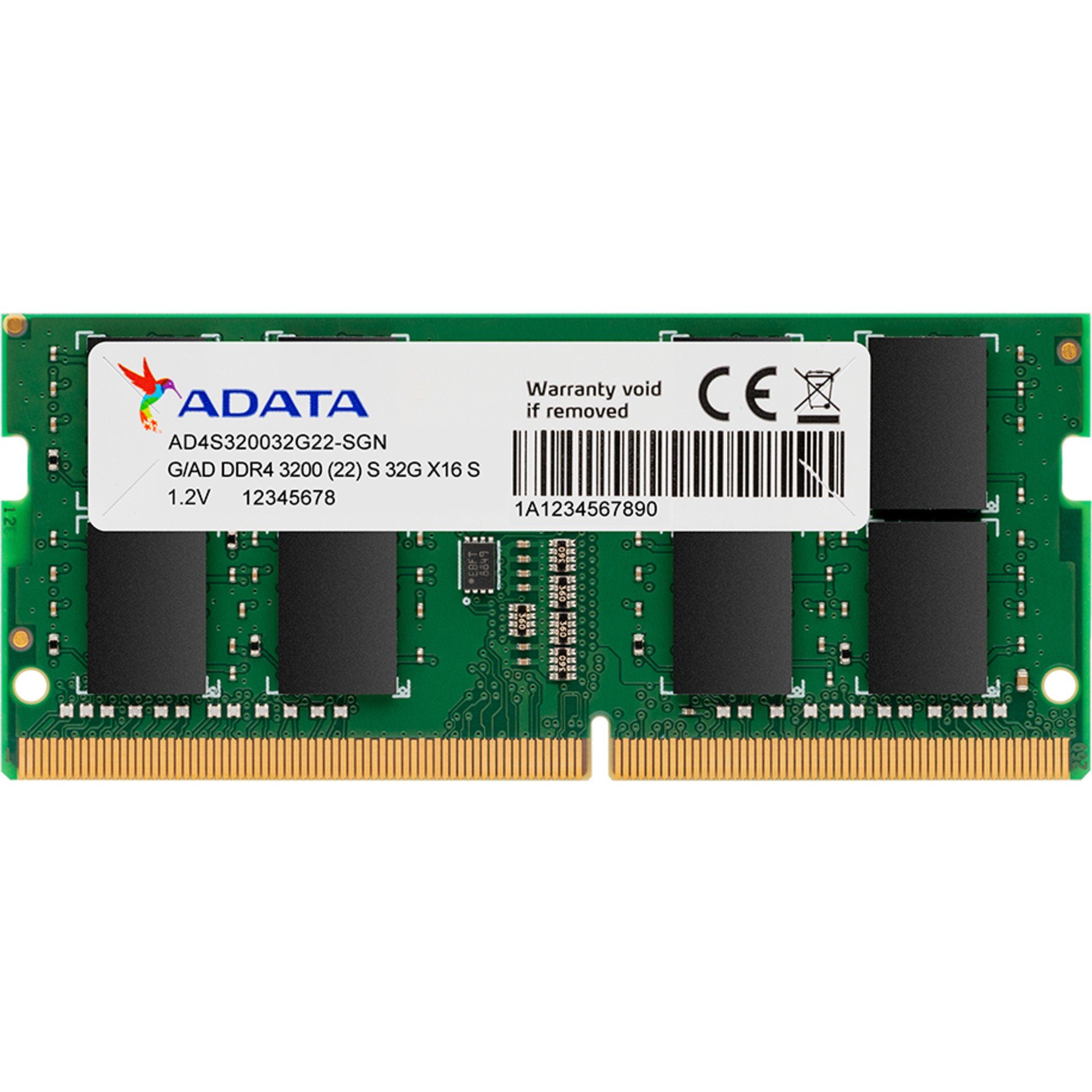 ADATA ADATA SO-DIMM 32 GB DDR4-3200, Arbeitsspeicher Arbeitsspeicher