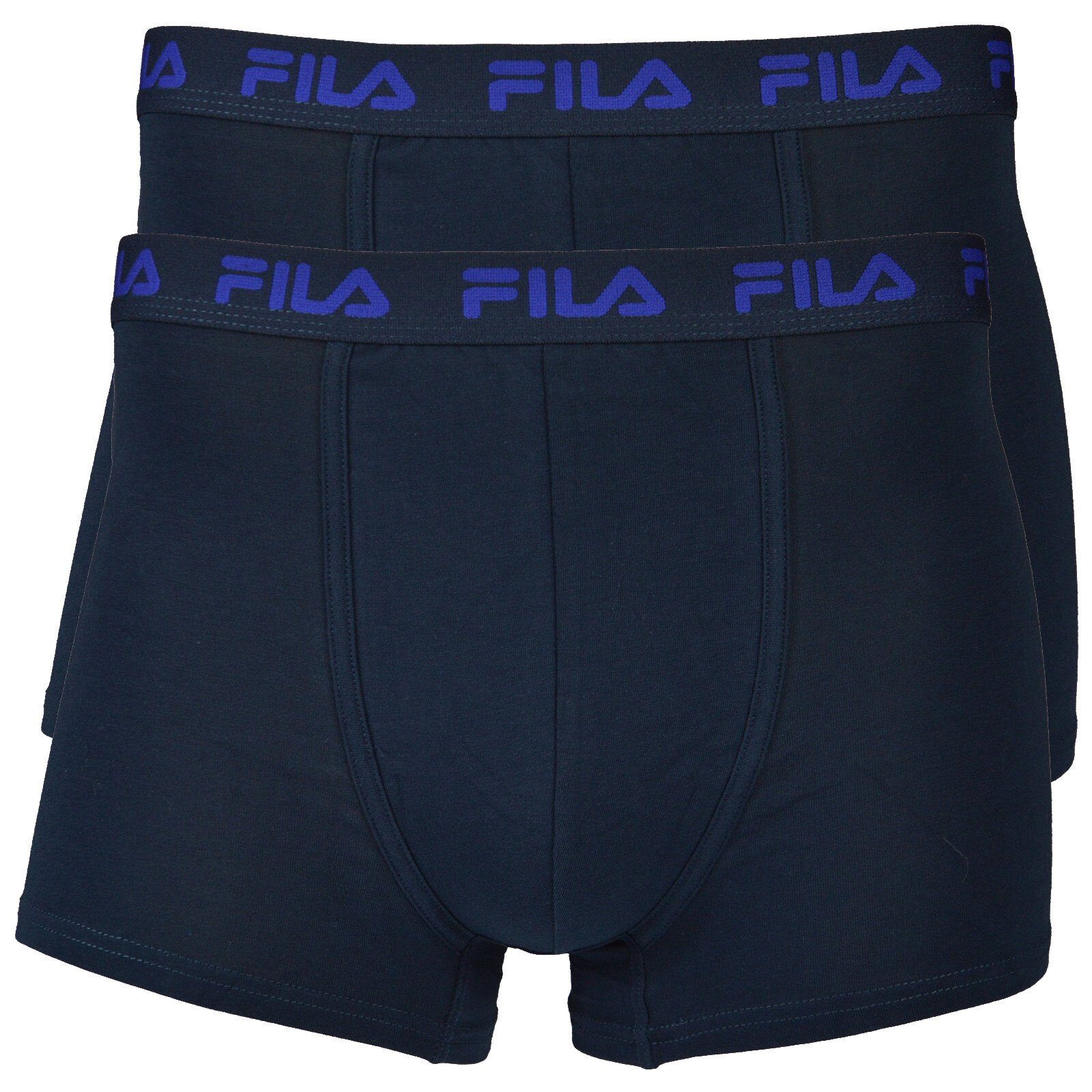 Fila Boxer Herren Boxer Shorts 2er Pack - Logobund, Cotton Marine