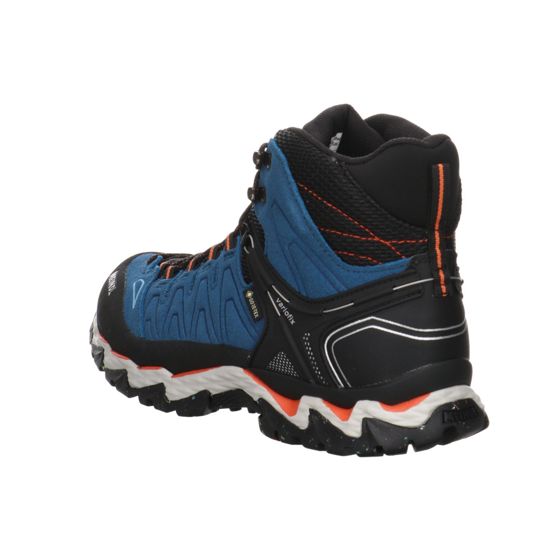 Meindl Herren Outdoor Schuhe blau/orange Outdoorschuh Leder-/Textilkombination Lite Hike Outdoorschuh GTX