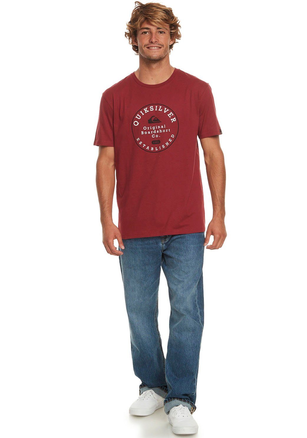 Quiksilver T-Shirt rot TEES CIRCLETRIM