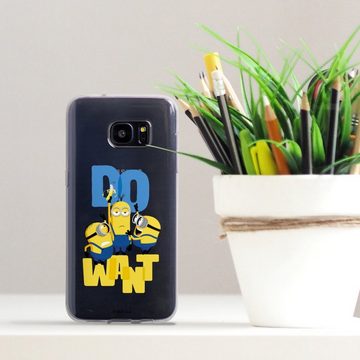DeinDesign Handyhülle Minions Banane Film Minions Do Want, Samsung Galaxy S7 Edge Silikon Hülle Bumper Case Handy Schutzhülle