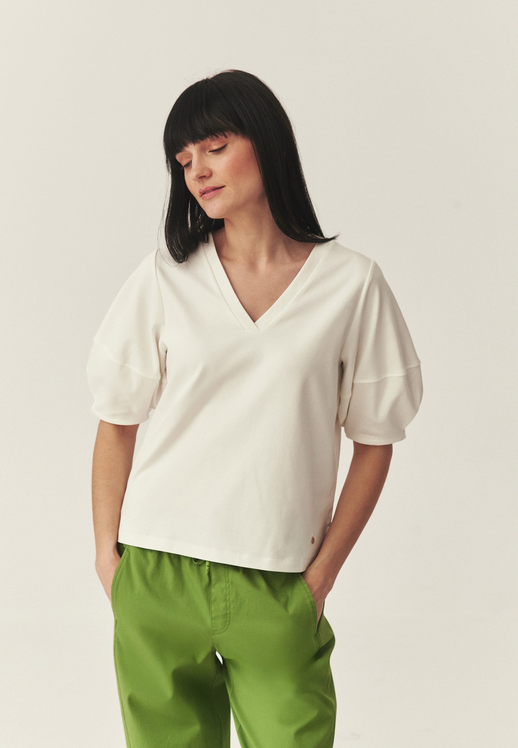 TATUUM Klassische Bluse Bluse Mit Gefalteten Ärmeln - Beesa 1