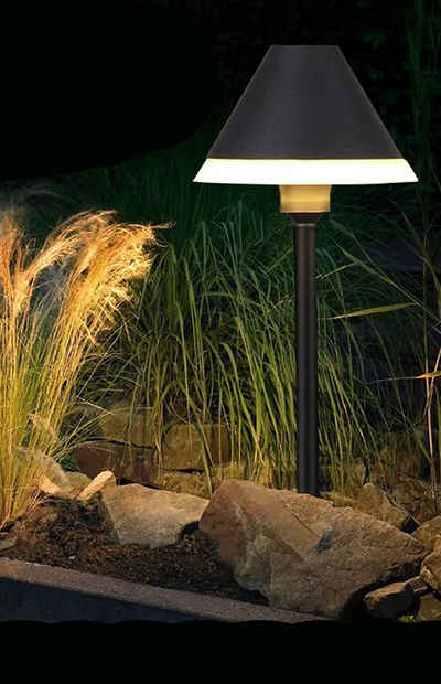 Arnusa LED Gartenleuchte moderne Gartenlampe Aluminium warmweiß, LED fest integriert, warmweiß, modernes Design