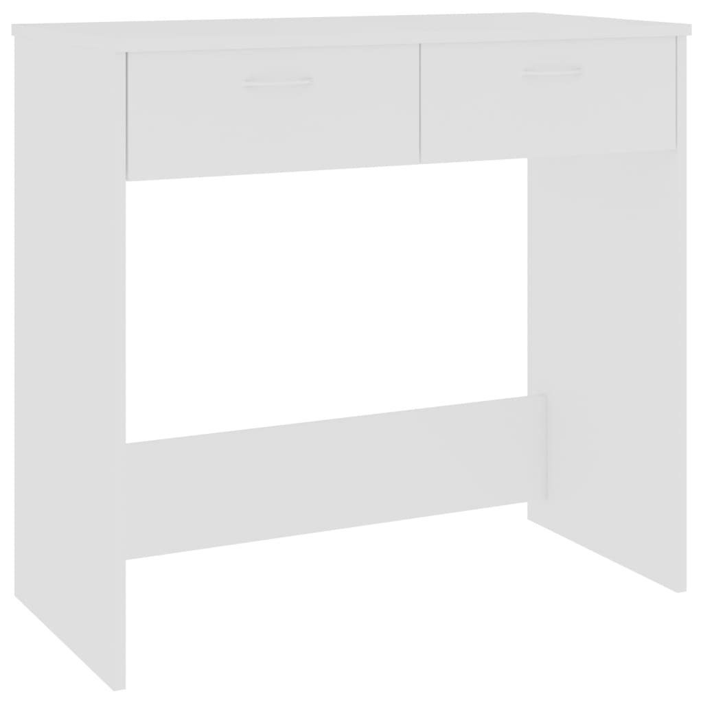 | Schreibtisch Weiß cm Schreibtisch 80×40×75 Weiß Weiß Holzwerkstoff vidaXL