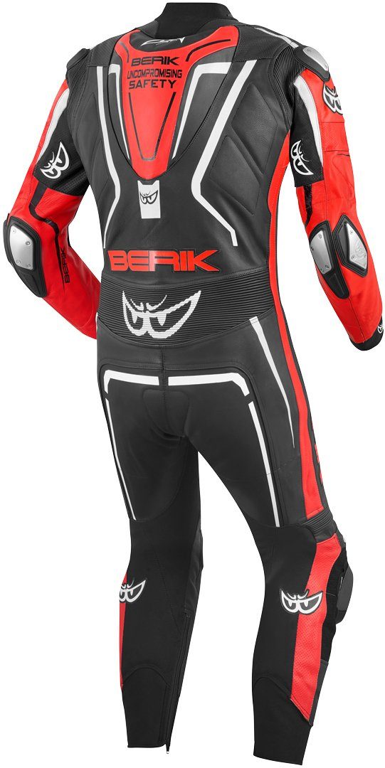 Motorradkombi Berik Flumatic Motorrad Race Black/Red/White Lederkombi 1-Teiler