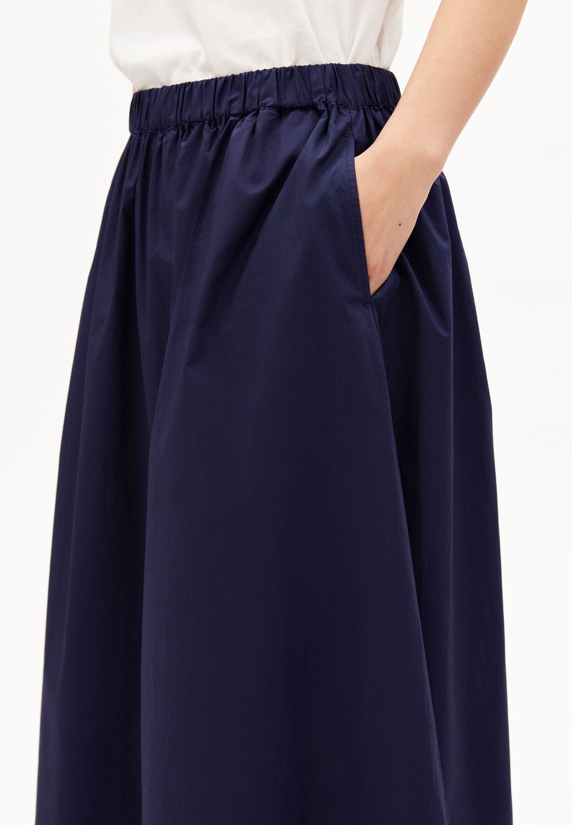 Armedangels Jerseyrock POPLIN 100% Bio-Baumwolle (Regular Fit) Knöchellang