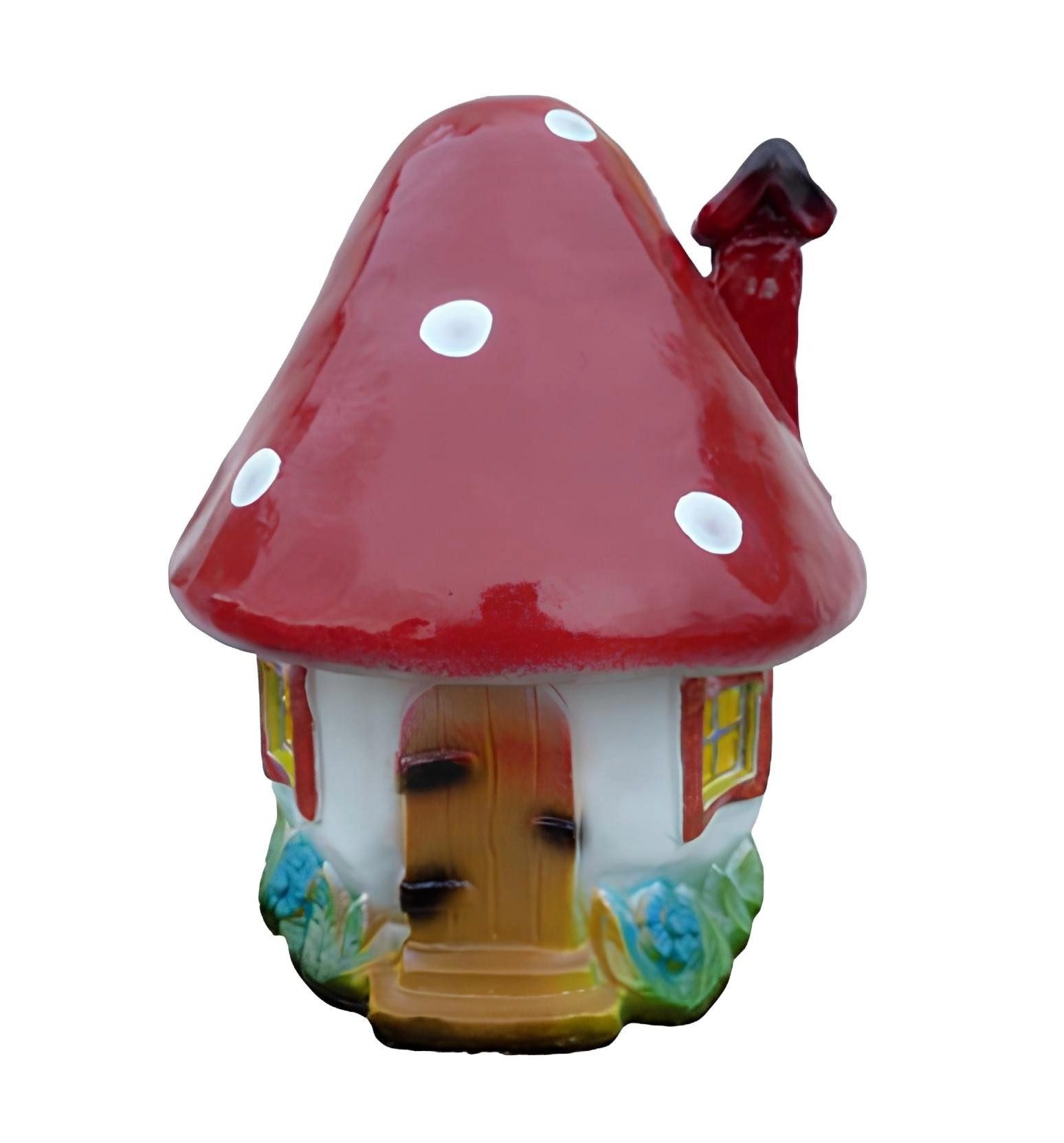 JVmoebel Skulptur Pilz Haus Statue Garten Фигурки Deko Statuen und Фигурки (Skulptur L5-44cm), Made in Europa