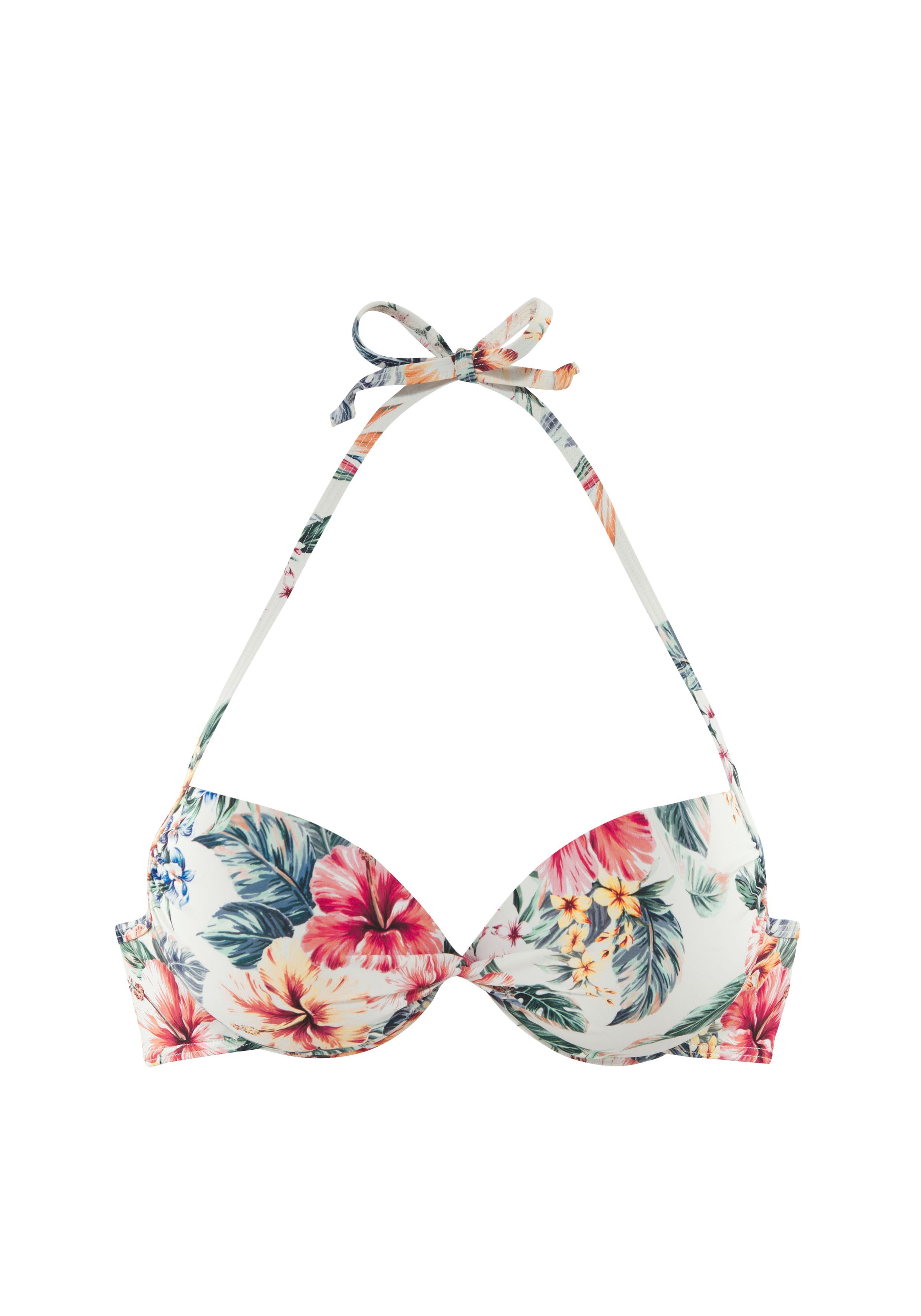 LASCANA Push-Up-Bikini-Top Salsa, mit tollem Blumenprint günstig online kaufen