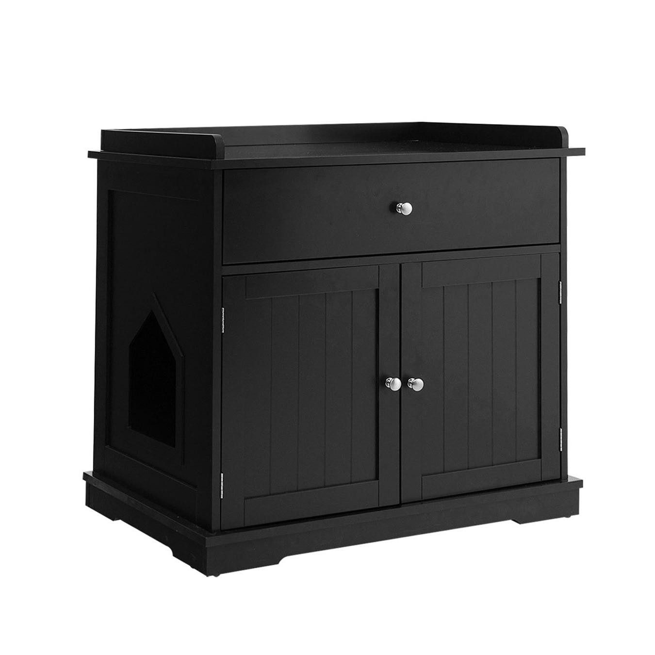 KOMFOTTEU Katzentoilette 3 in 1 Katzentoilettengehäuse, 76 x 53 x 73,5 cm