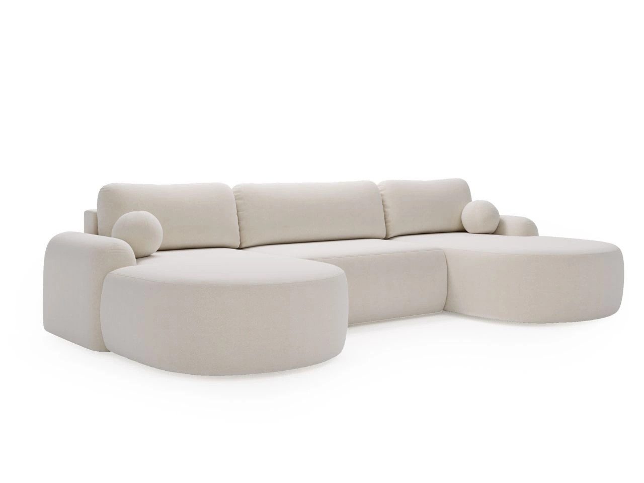 GrainGold Ecksofa U-Form AURIO mit Schlaffunktion günstig online kaufen