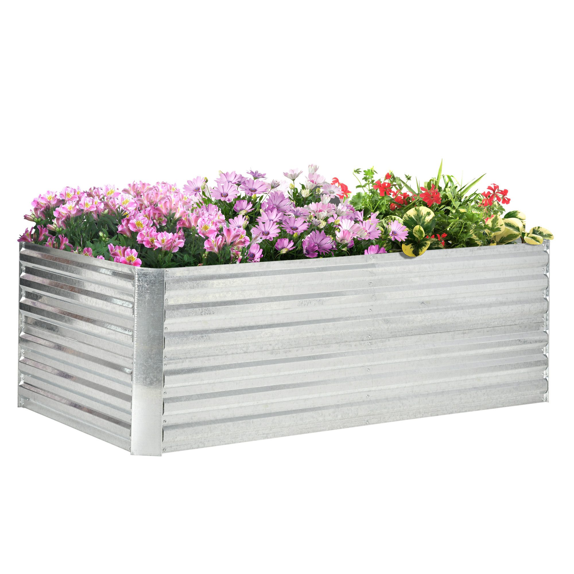 Outsunny Hochbeet aus Stahl, steckbar (Pflanzkasten, günstig online kaufen