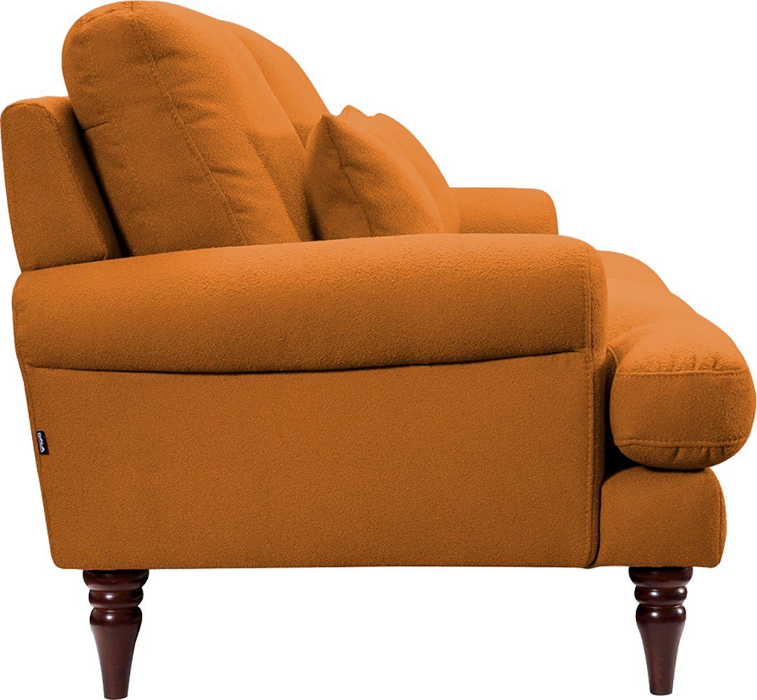sofa exxpo 3-Sitzer, - Zierkissen Schaumstoffflocken-Füllung, inklusive Holzfüßen fashion und mit