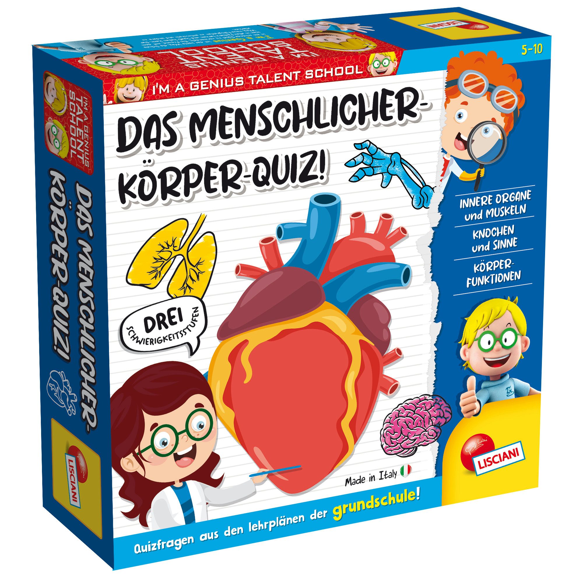 Lisciani Lernspielzeug Das Menschlicher-Körper-Quiz