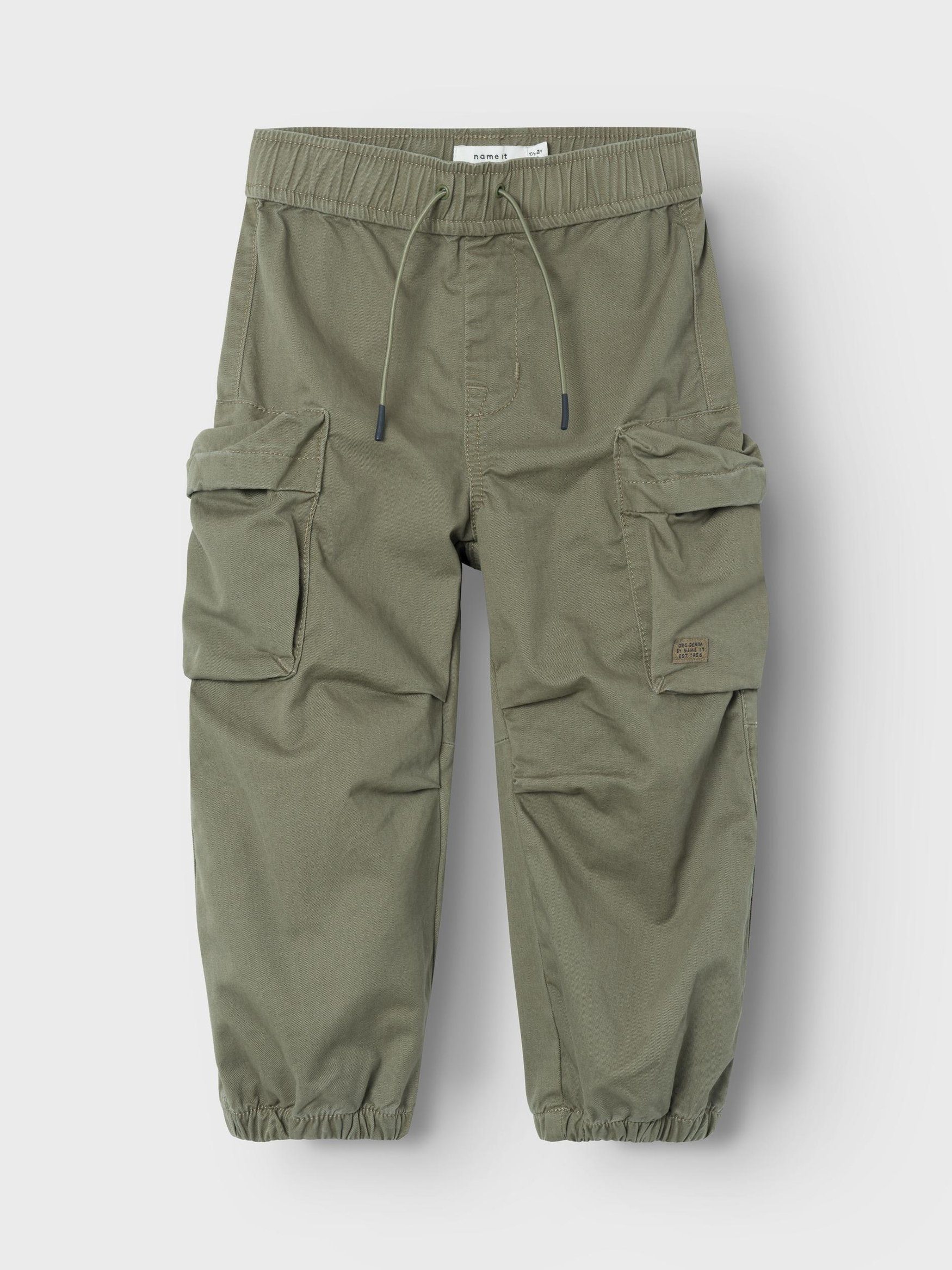 Name It Chinohose Chino Jogger Pants Cargo Hose mit Gummizug NMMBEN 6810 in Olive