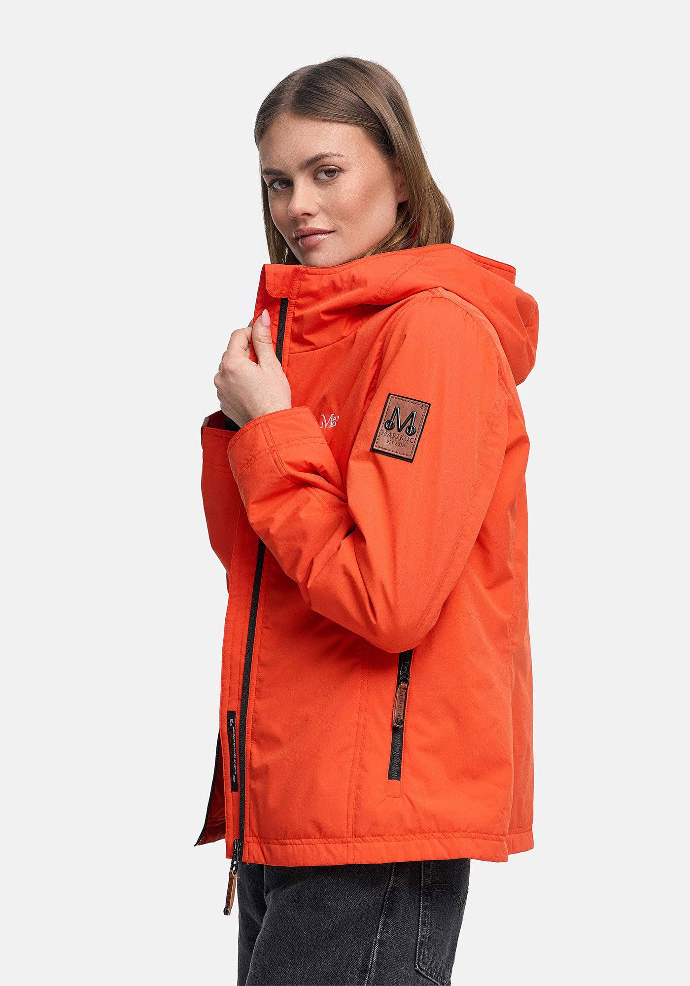 Marikoo Outdoorjacke Brombeere sportliche Übergangsjacke mit Kapuze