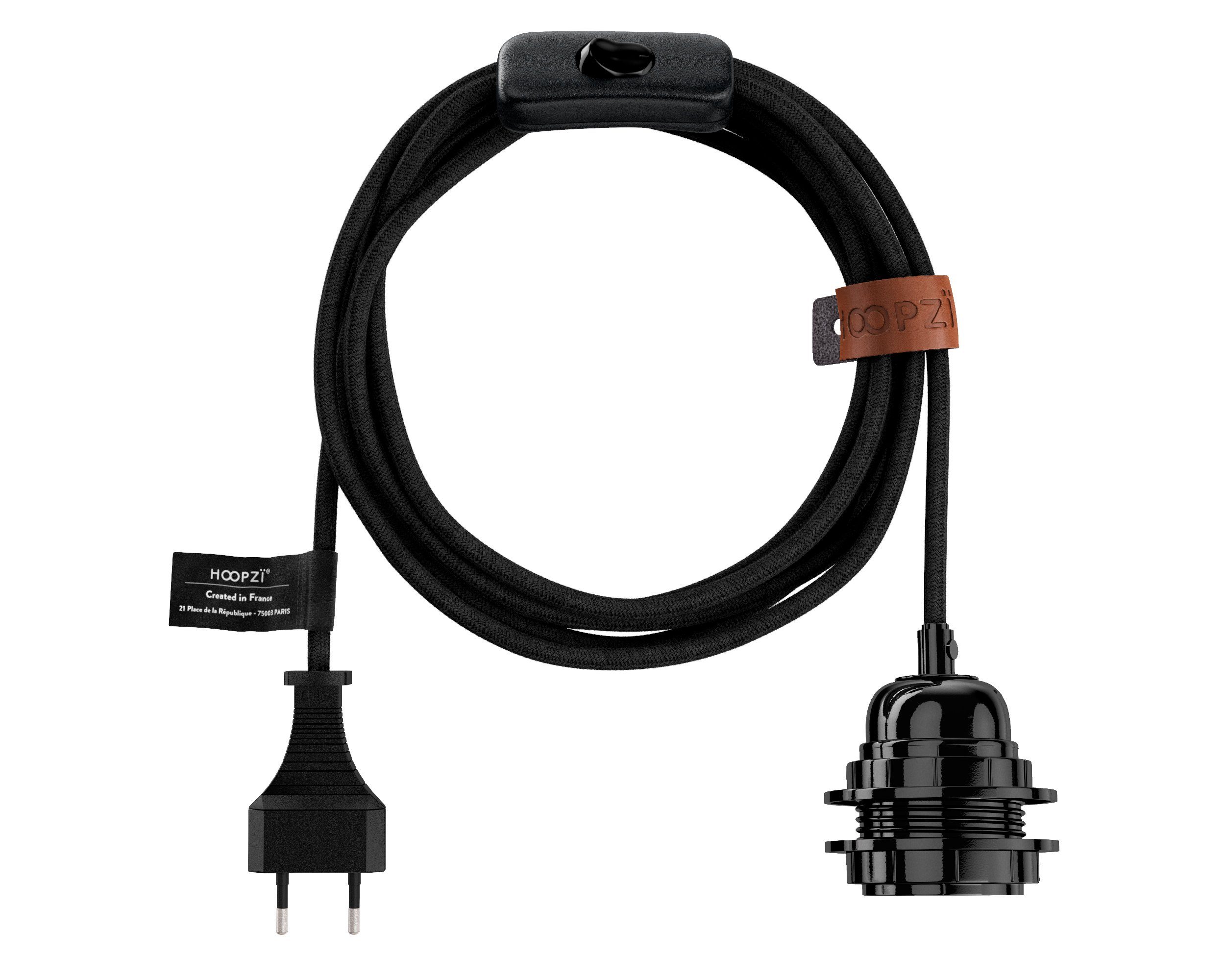 Hoopzi Лампыfassung Bala Fassung e27 mit Kabel und Schalter Lampe Pendelleuchte, Vintage Retro Industiedesign