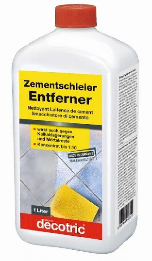 decotric® Zement- und Kalkschleier-Entferner Kalkreiniger Reinigungskonzentrat (1,0 l)