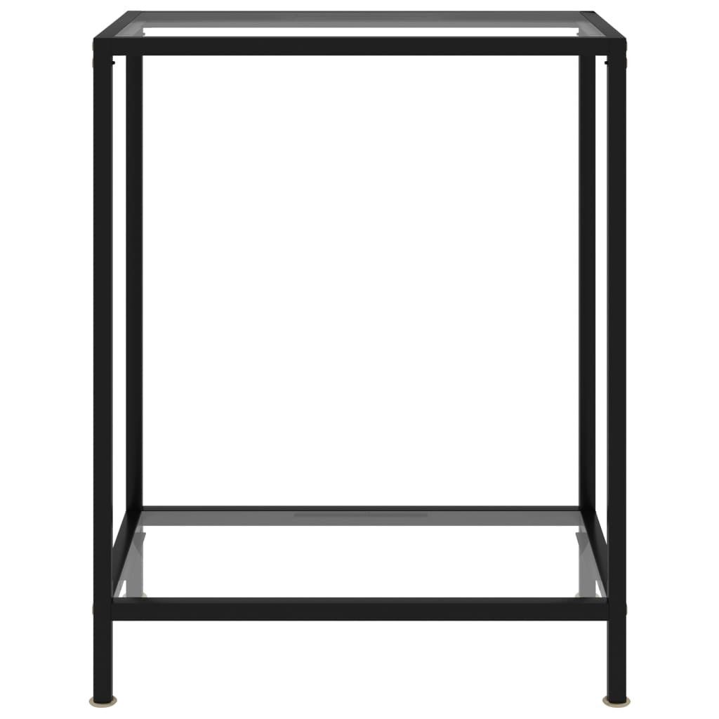 vidaXL Konsolentisch, Beistelltisch Transparent 60x35x75 cm Hartglas