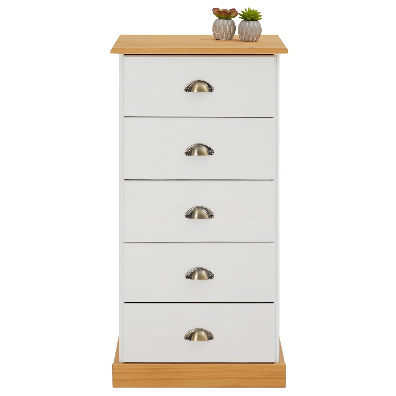IDIMEX Kommode PARIS, Kommode mit 5 Schubladen Apothekerkommode Holzschrank Mehrzweckkommode