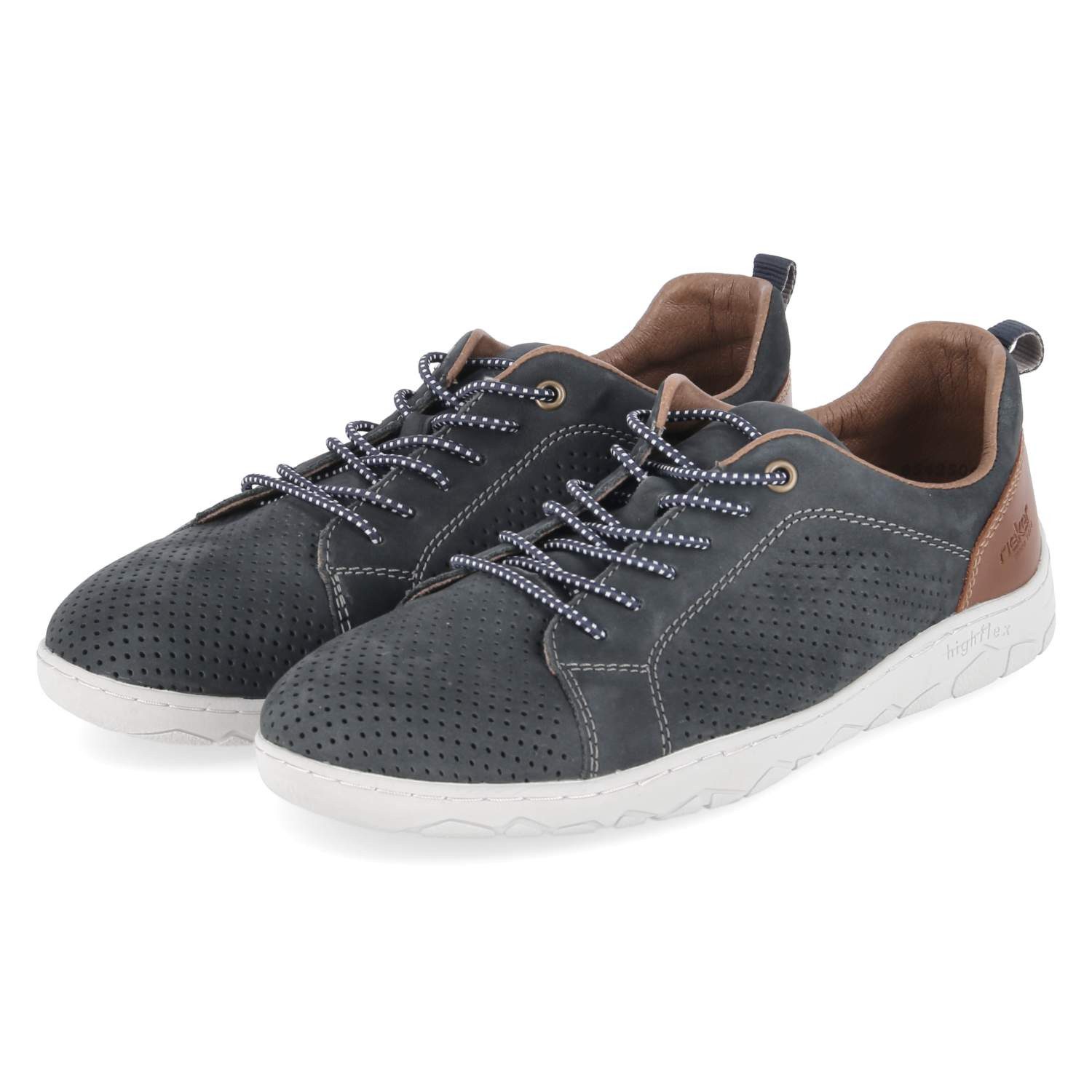 Rieker 08315-14 Herren Rauleder blue Schnürschuh