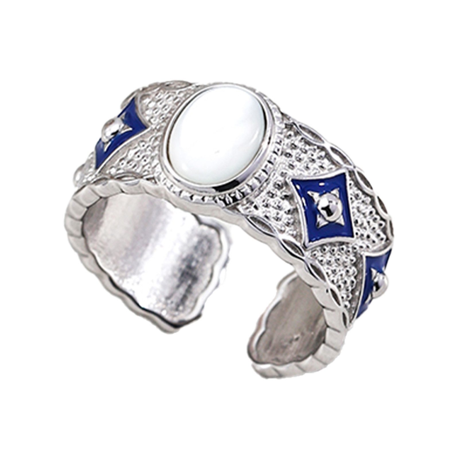 Jumpeak Silberring ring silber 925 damen,lapislazuli ring,perlen ring,ring mit stein, 2 Modelle,3 Farben,damen geschenk,pärchen geschenk,schwester geschenk