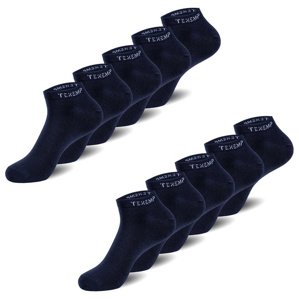 TEXEMP Sneakersocken 10 Paar Sneaker Socken Damen & Herren Baumwolle  Freizeit Sport Kurz (Packung, 10-Paar, 10 Paar) Robust & Langlebig