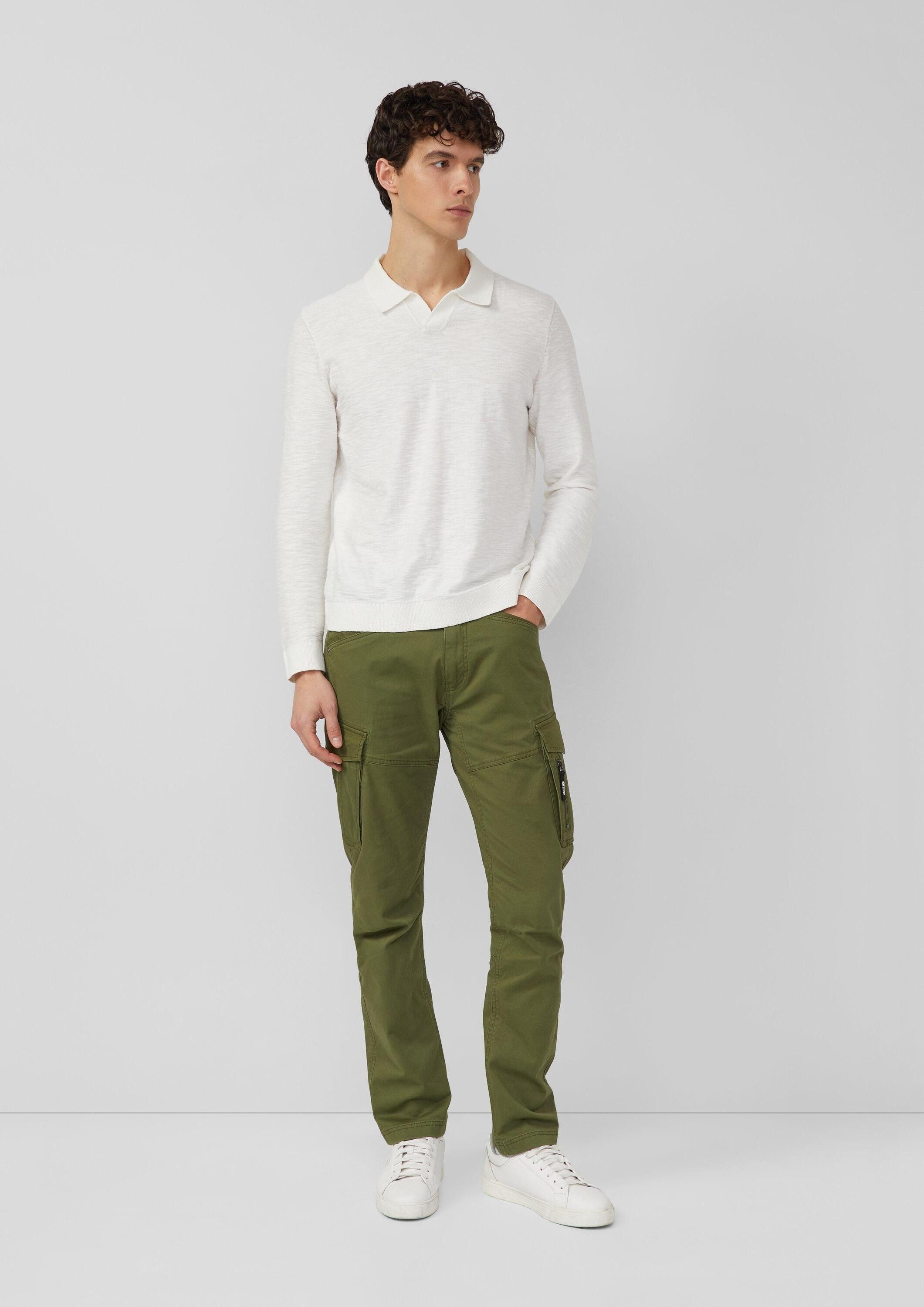 s.Oliver Chinos Hose Regular Fit: Cargo-Hose aus Baumwollmix mit Straight Leg