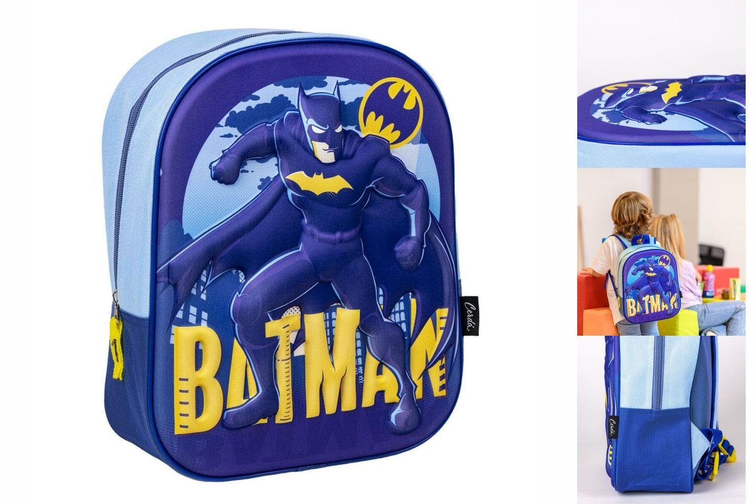 Batman Rucksack Kinder-Rucksack 3D Batman Blau