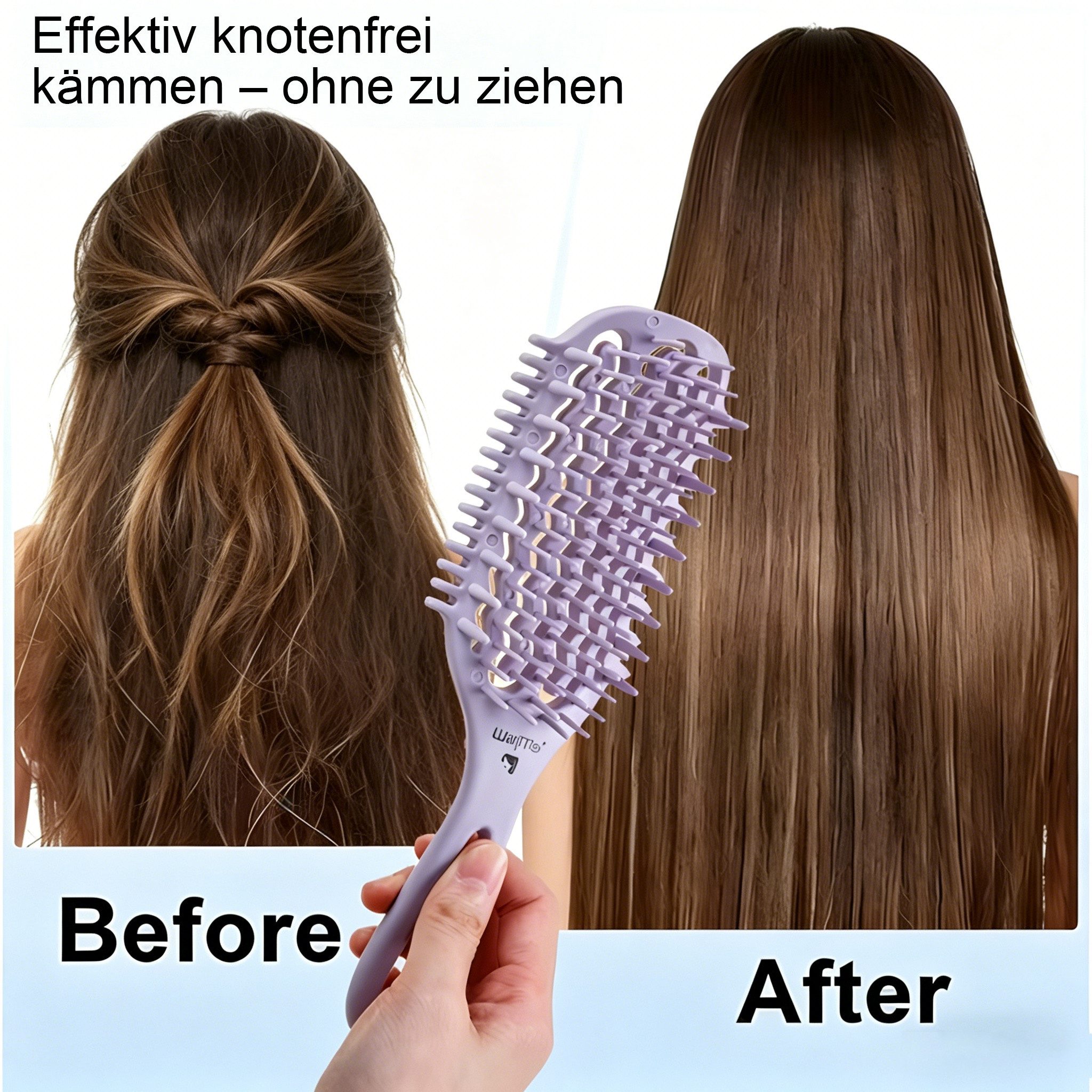 Forrlite Haarbürsten-Set Haarbürsten-Set Entwirrbürste für Nass & Trocken Haar, Haarbürsten-Set Entwirrbürste Paddle Bürste, Haarbürste für Nass- & Trockenhaar, Anti-Frizz Stylingbürste für Damen Herren