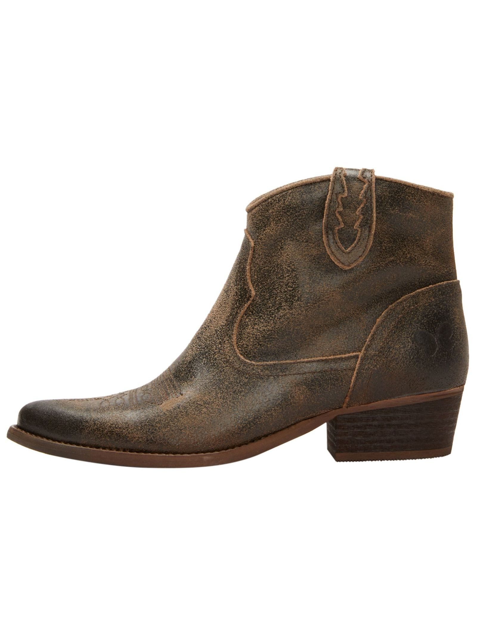 Felmini Stiefelette Leder Cowboy Stiefelette günstig online kaufen