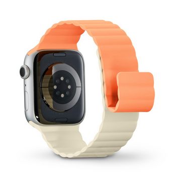 Hama Wechselarmband Apple Watch Armband mit Magnetverschluss, für Apple Watch 38/40/41 mm, Einheitsgröße, nicht klebrig, Silikon-Look