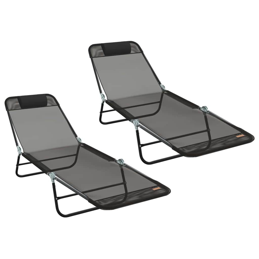 vidaXL Gartenliege Klappbare Sonnenliege 2-Person 2 günstig online kaufen