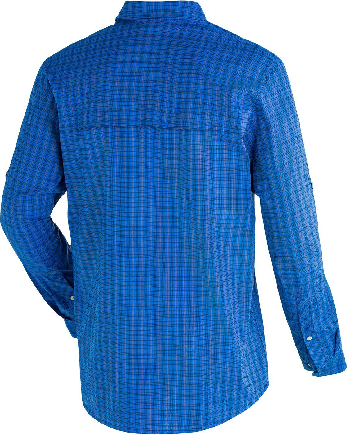 Maier Sports Outdoorhemd Mats L/S He-Hemd 1/1 Arm el. BLUE / BROWN CHECK