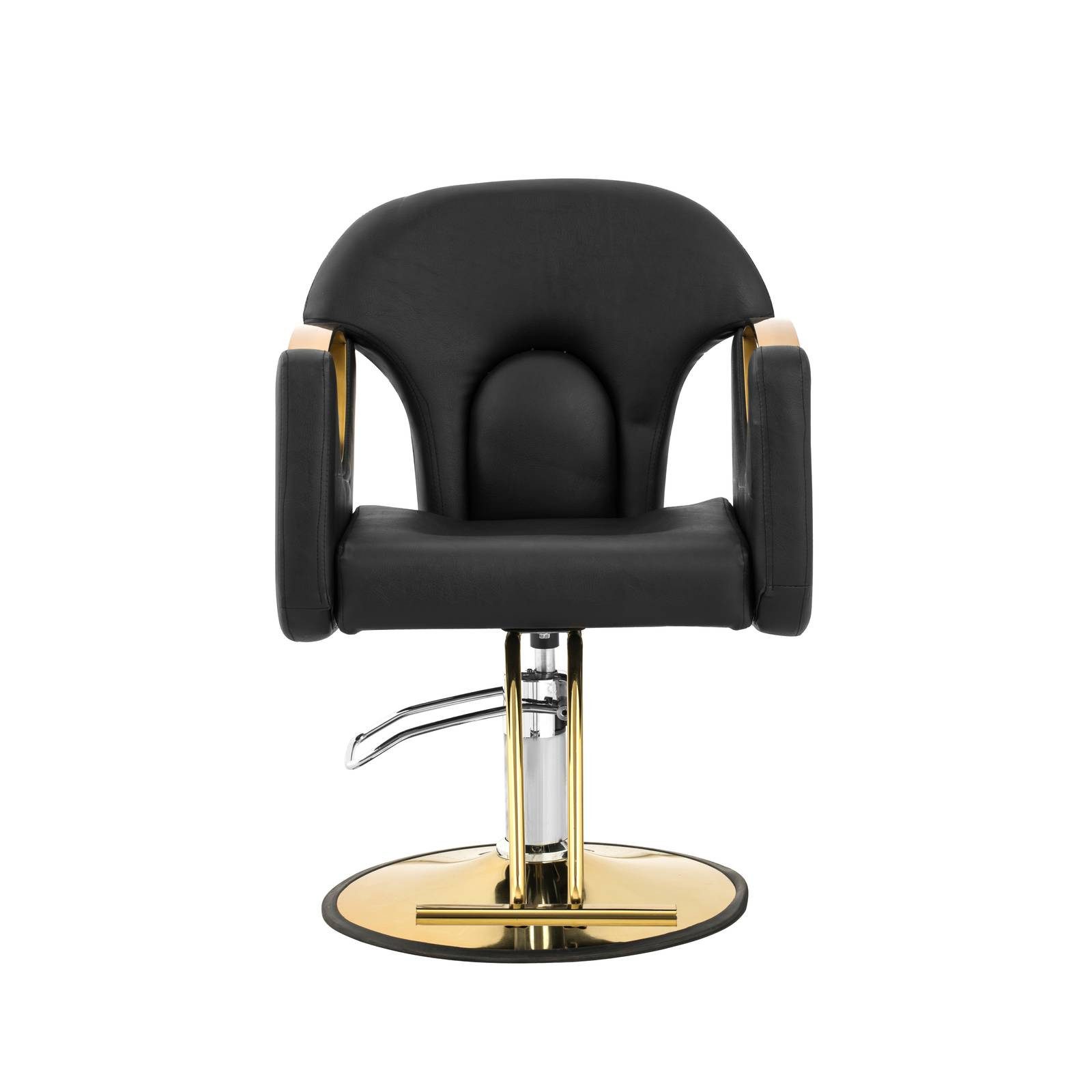 Physa Armlehnstuhl Friseurstuhl mit Fußstütze Barton Schwarz Barberstuhl Friseursessel, Schwarz – Bild 5 von 5