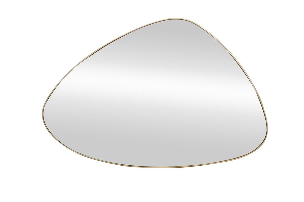 riess-ambiente Wandspiegel NOEMI 85cm gold – moderne Form, variabel aufhängbar, dekorativ (Einzelartikel, 1-St), asymmetrischer Spiegel – ideal für Flur, Wohn- oder Schlafzimmer