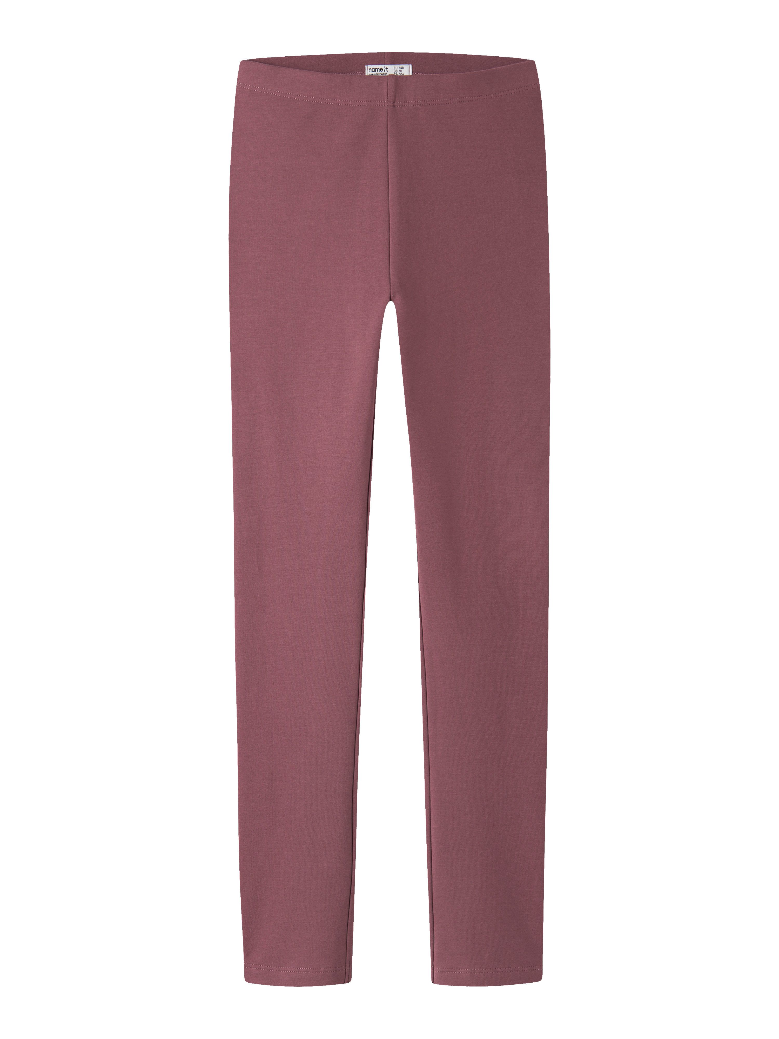 Name It Leggings NKFDAVINA SOLID SWE LEGGING BRU N NOOS Baumwollmischung, innen angeraut, regular fit