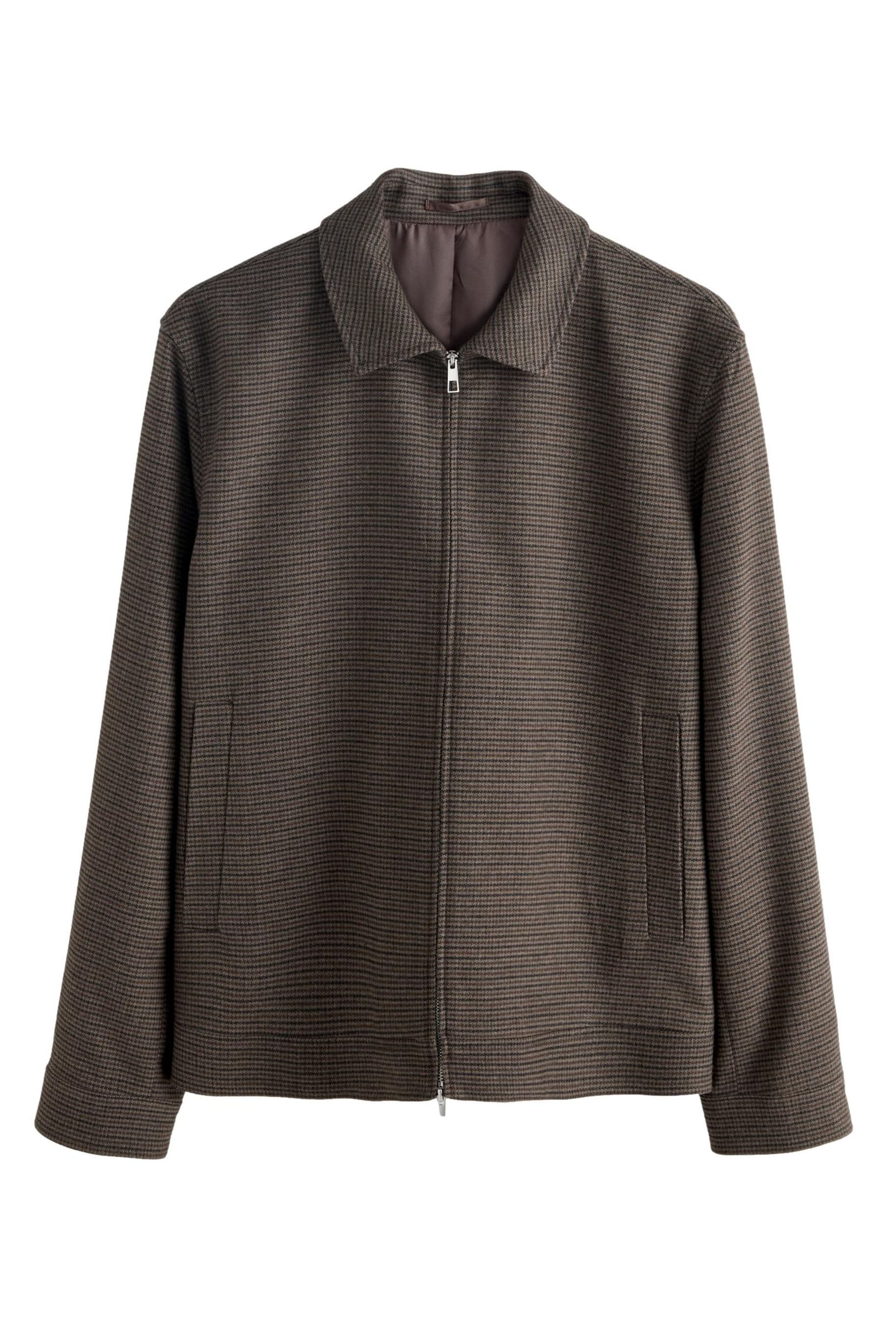 Next Hemdjacke Elegante Hemdjacke mit Hahnentrittmuster (1-St)