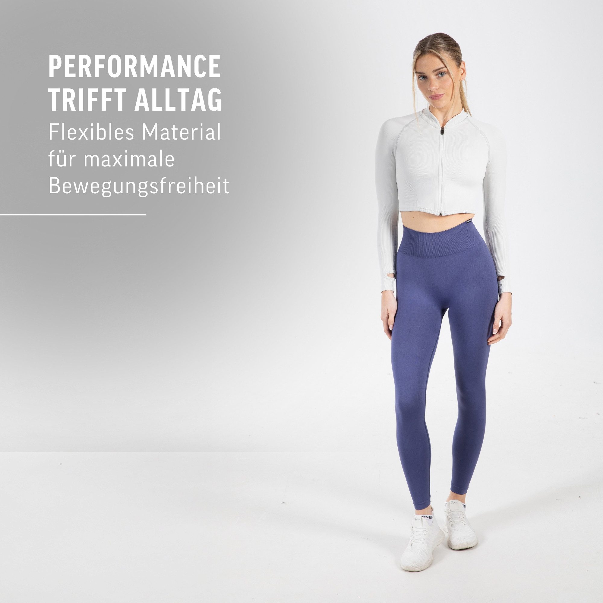 Smilodox Leggings Fenja, High Waist Performance Sportleggings Bequemer Passform, Seamless Design, Schmeichelnder Silhouette für Yoga