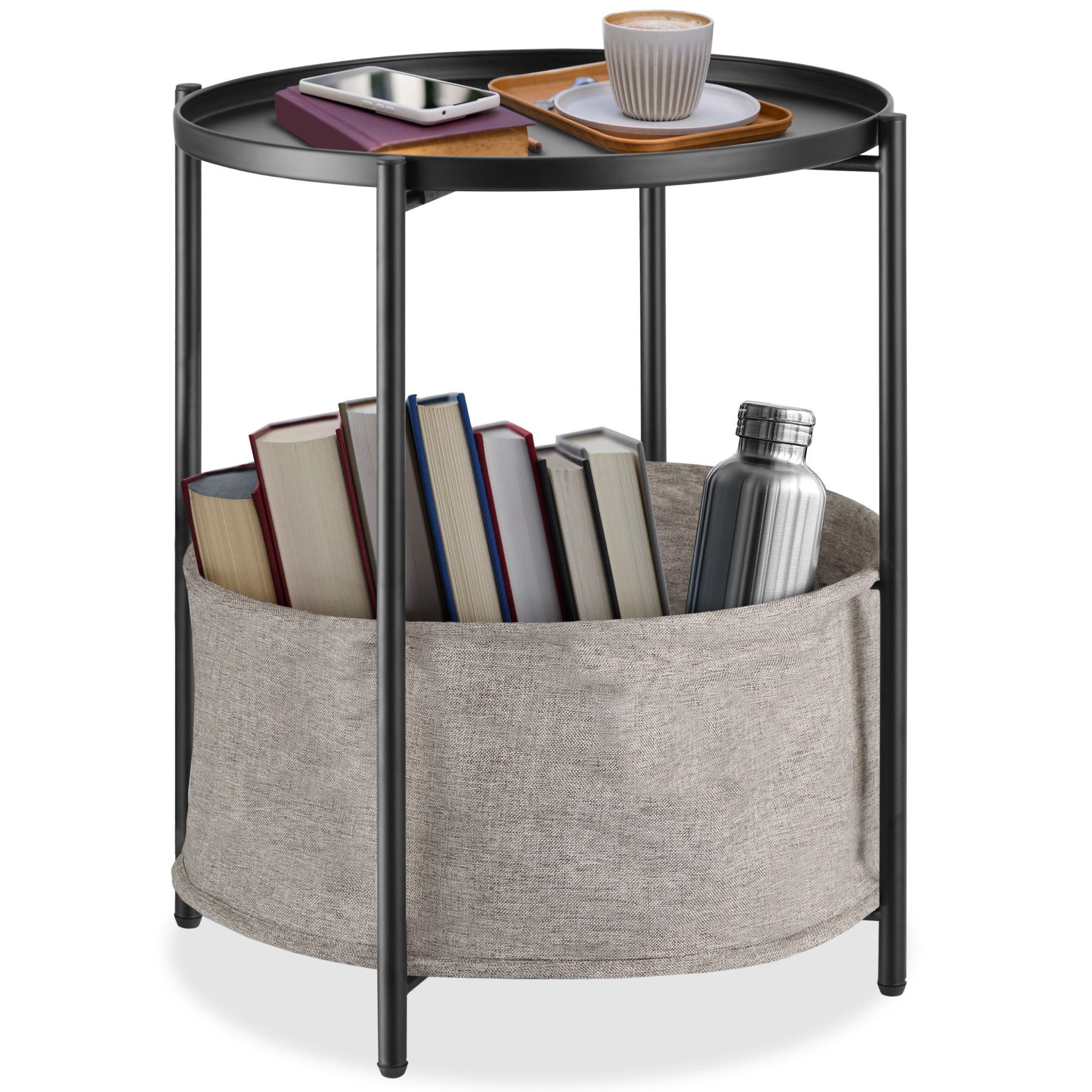 tectake Beistelltisch Canterbury (1-St., 1 tlg), Abnehmbare Ablagefläche in günstig online kaufen